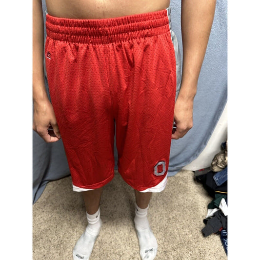 Men’s Red Ohio State Large Colosseum Athletic Shorts With Pockets