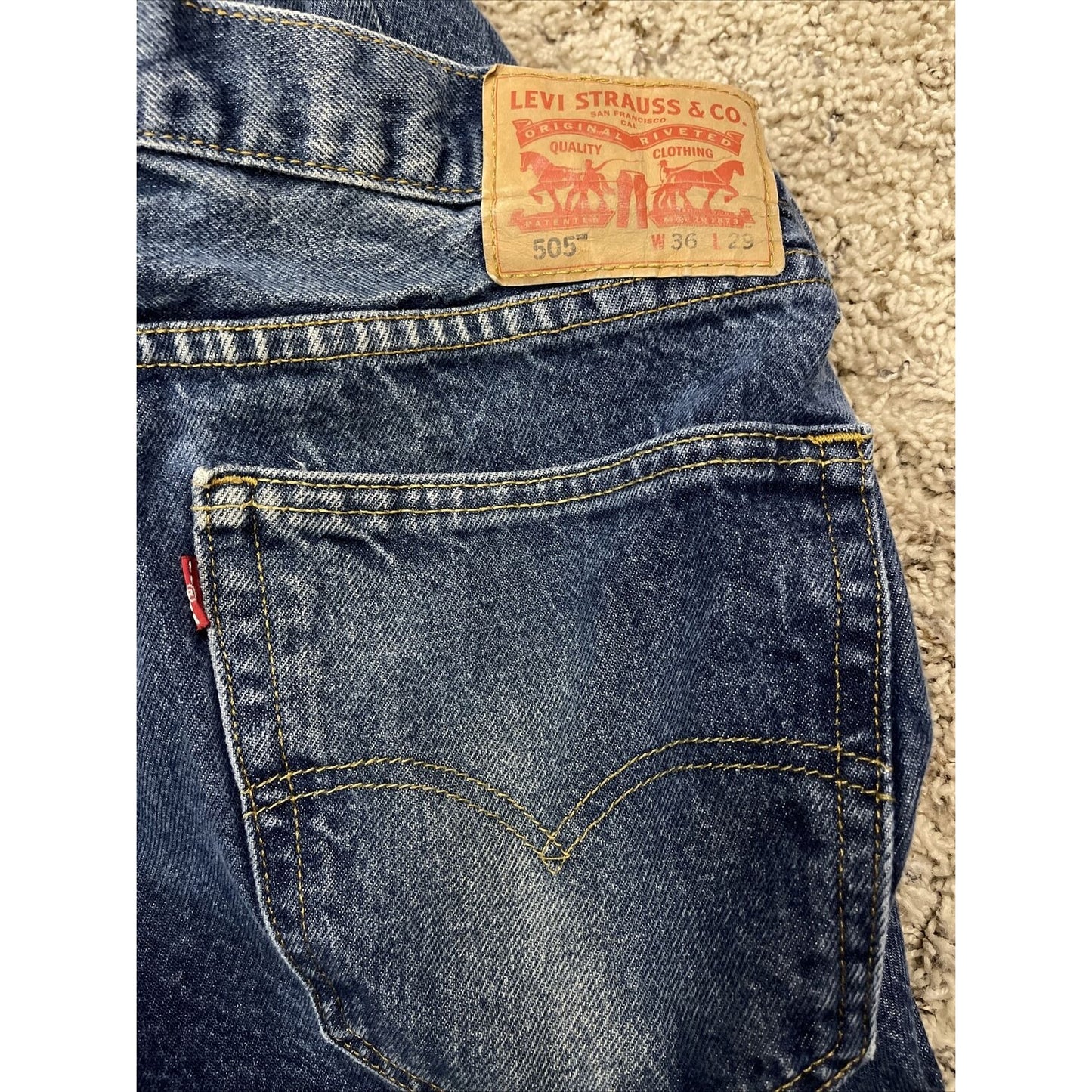 Men’s Levis 505 blue jeans 36 x 29