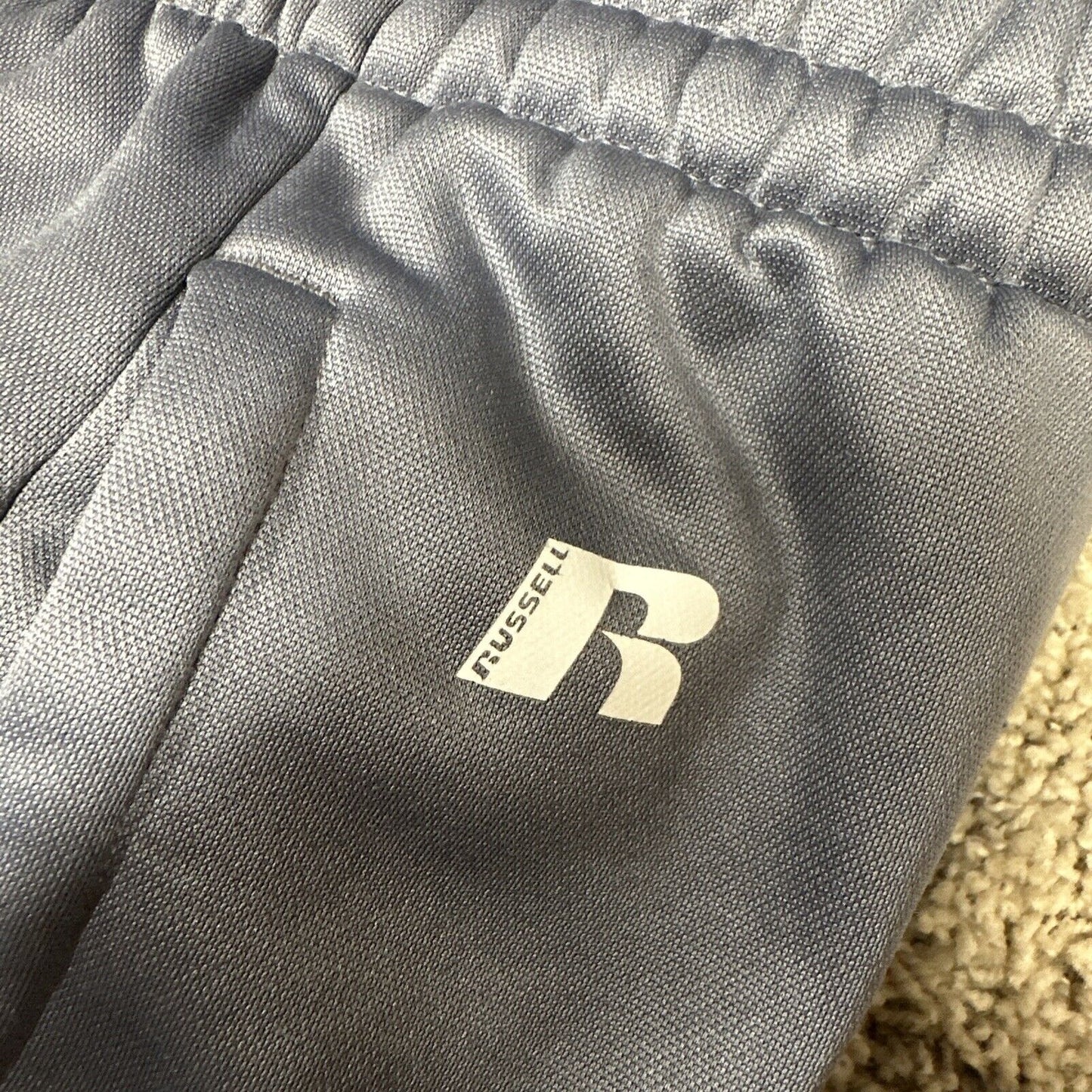 Men’s Gray Large Russell Polyester Sweat Pants With Pockets Air Force Falcons US