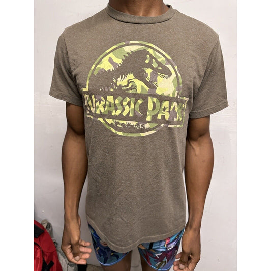 Men’s Brown Camo Medium Jurassic World Jurassic Park Tshirt