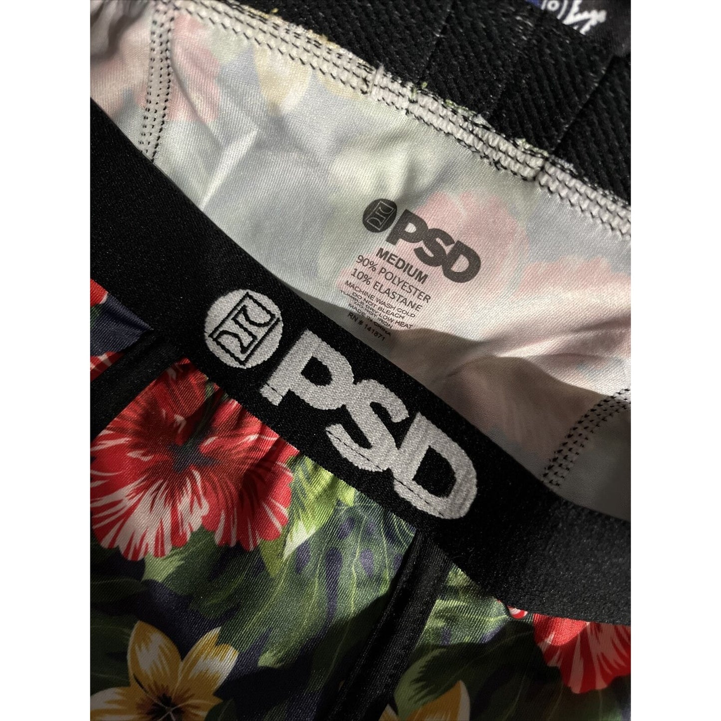 Youth Hibiscus Floral PSD Boxer Briefs New Medium