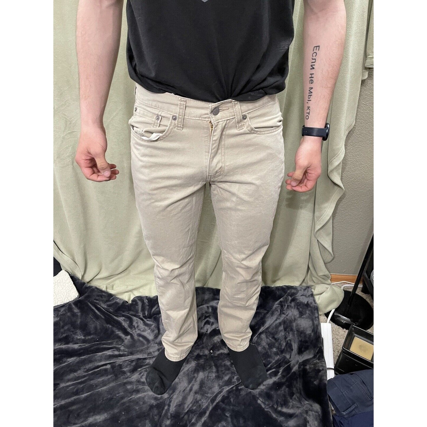 New Levi's 514 Men's 30 x 32 Tan/Khaki Cotton Straight-Fit Pants