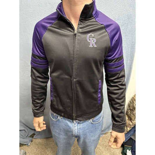 Men’s Carl Banks MLB Genuine Merchandise Purple Black Colorado Rockies M Jacket