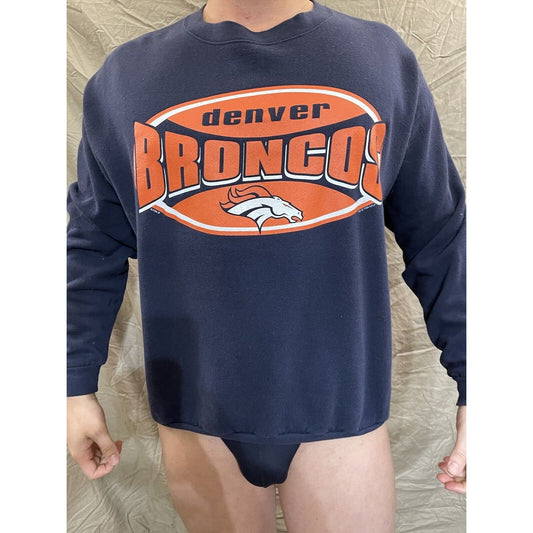 Men's navy blue xl denver broncos CSA pullover sweatshirt