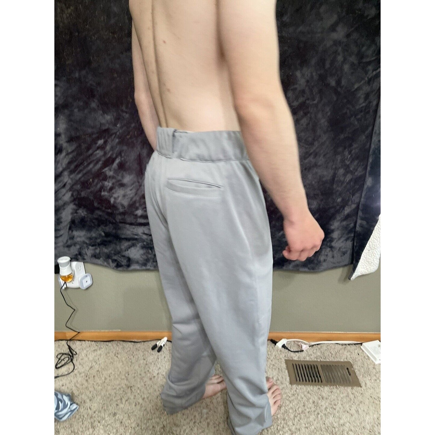 Men’s Adidas Gray Baseball Pants Size Medium Climalite