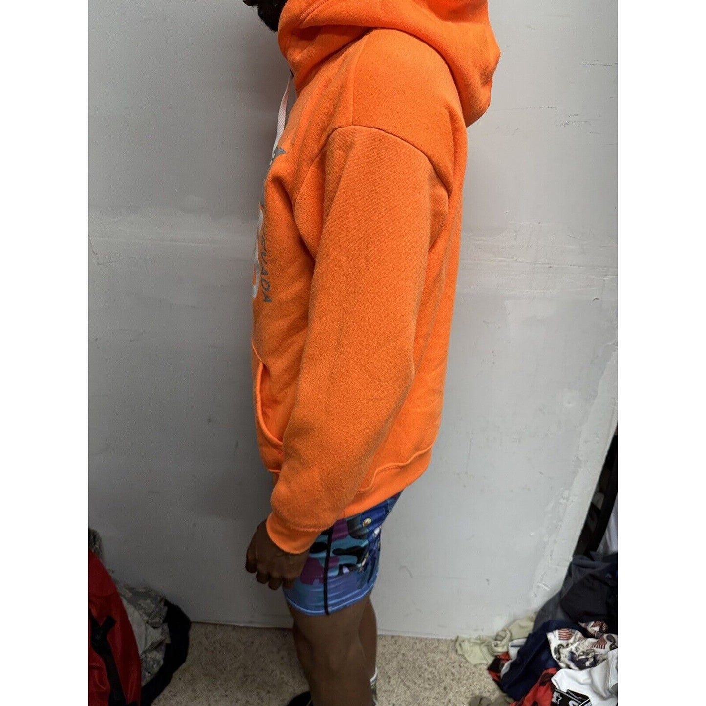 Men’s Neon Orange Wear Code Medium Las Vegas Pull Over Hoodie