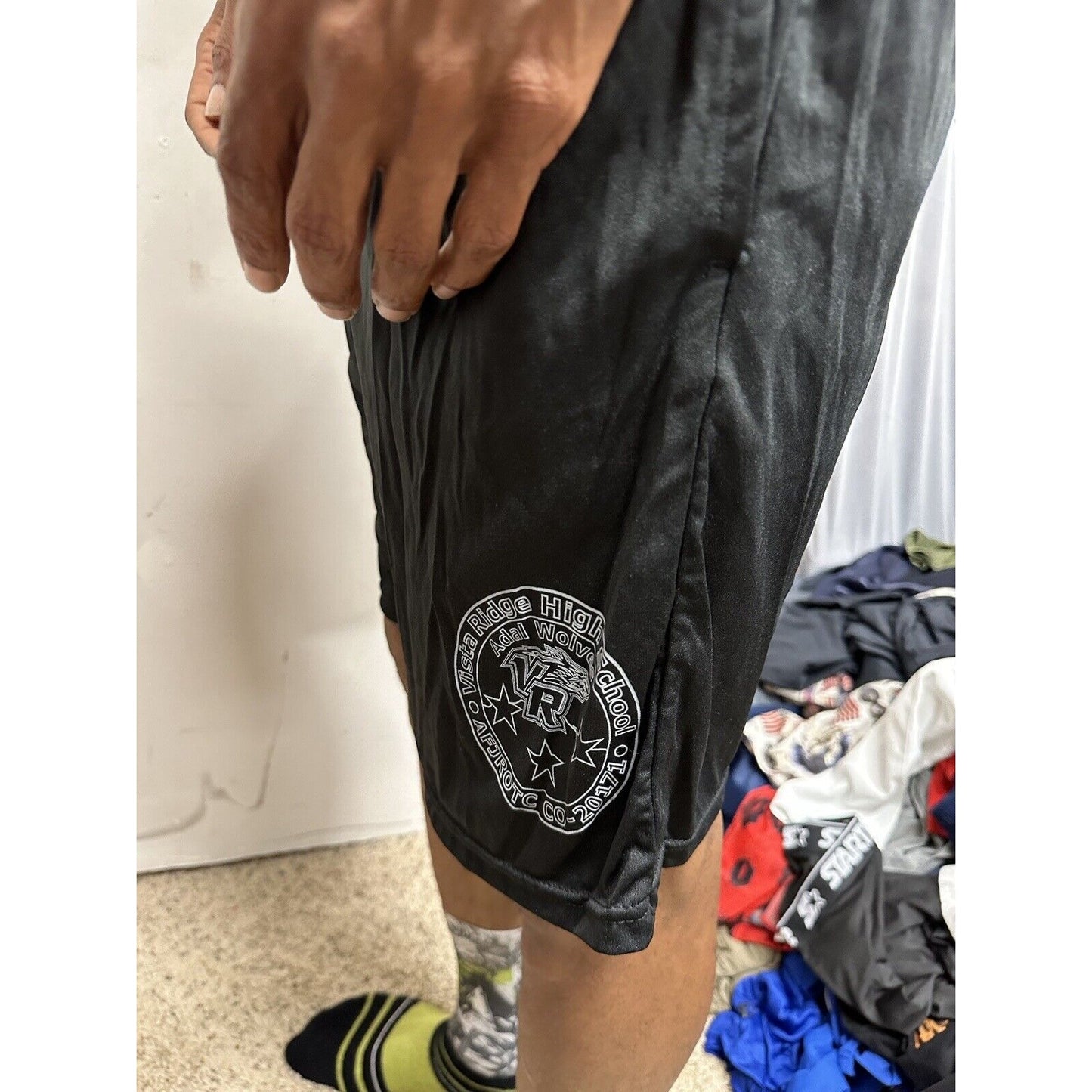 Men’s Black A4 Medium Shorts Vista Ridge High School AFJROTC