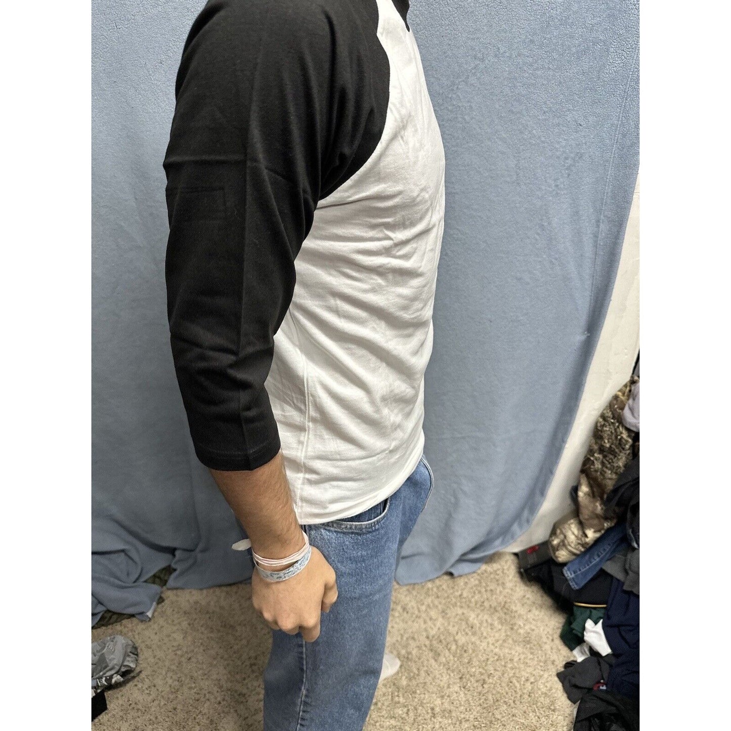 Men’s Black And White Champro Small Baseball Undershirt Jersey