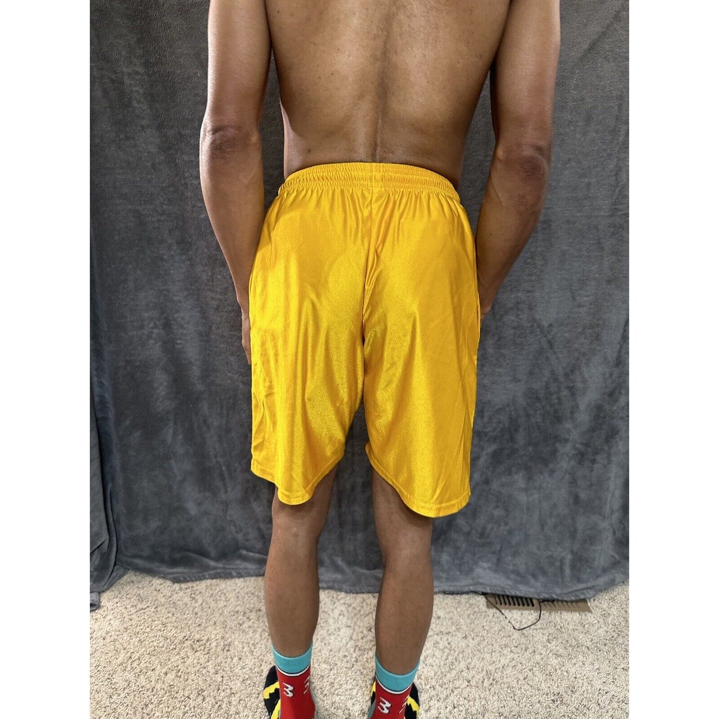 Men’s Gold Dazzle Medium Russell Athletic Shorts With Pockets