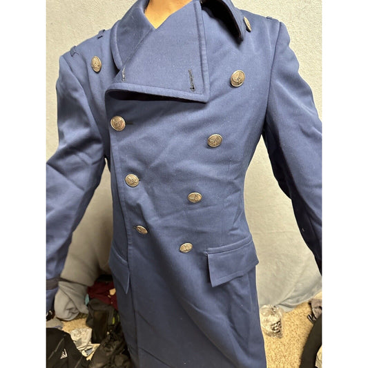 Men’s Blue Cadet Overcoat USAF Air Force Academy 44R Dress Uniform