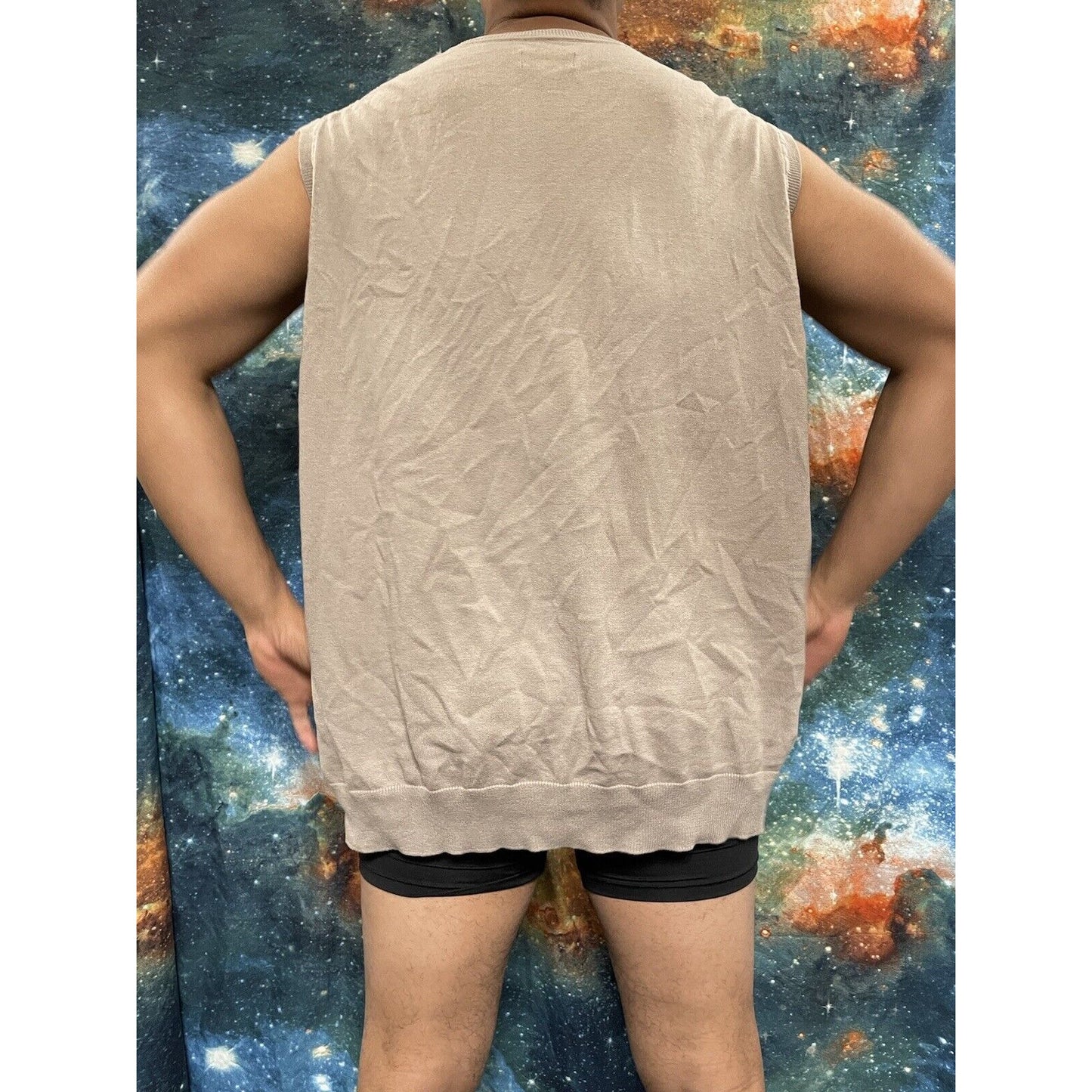 Men’s David Taylor Collection 2XLT Tan Sweater Vest