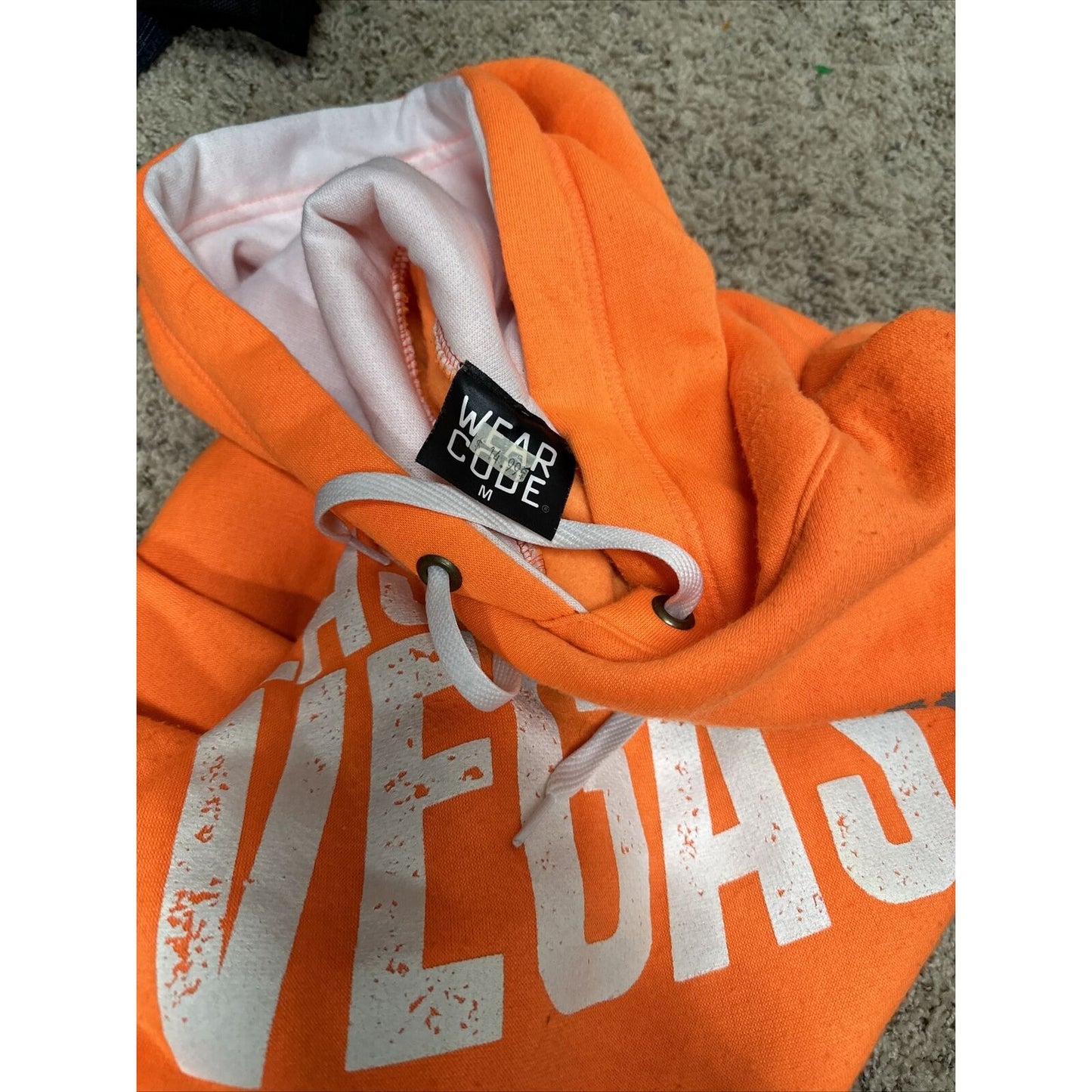 Men’s Neon Orange Wear Code Medium Las Vegas Pull Over Hoodie