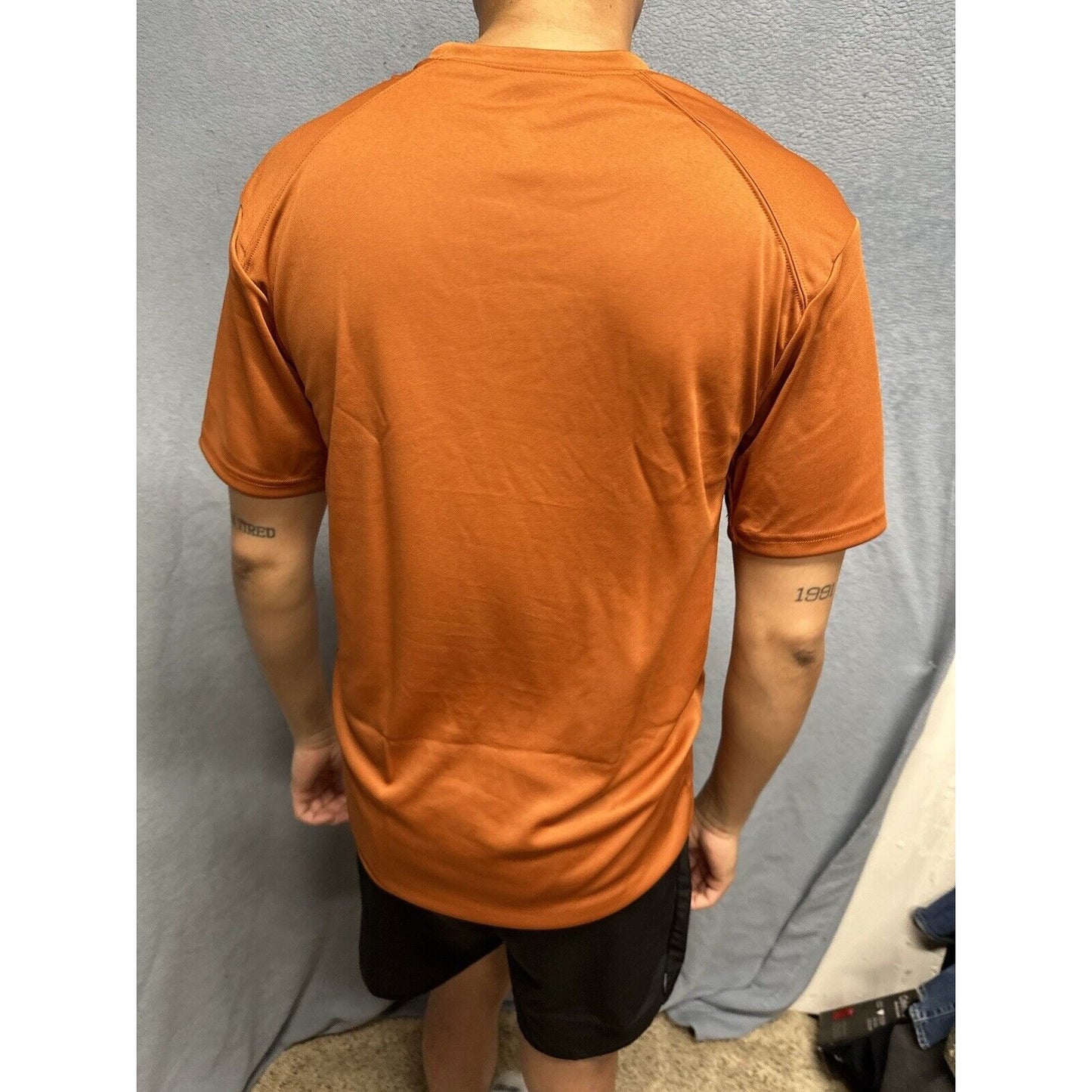 Men’s Small Badger Sport Burnt Orange Short Sleeve Tshirt Polyester