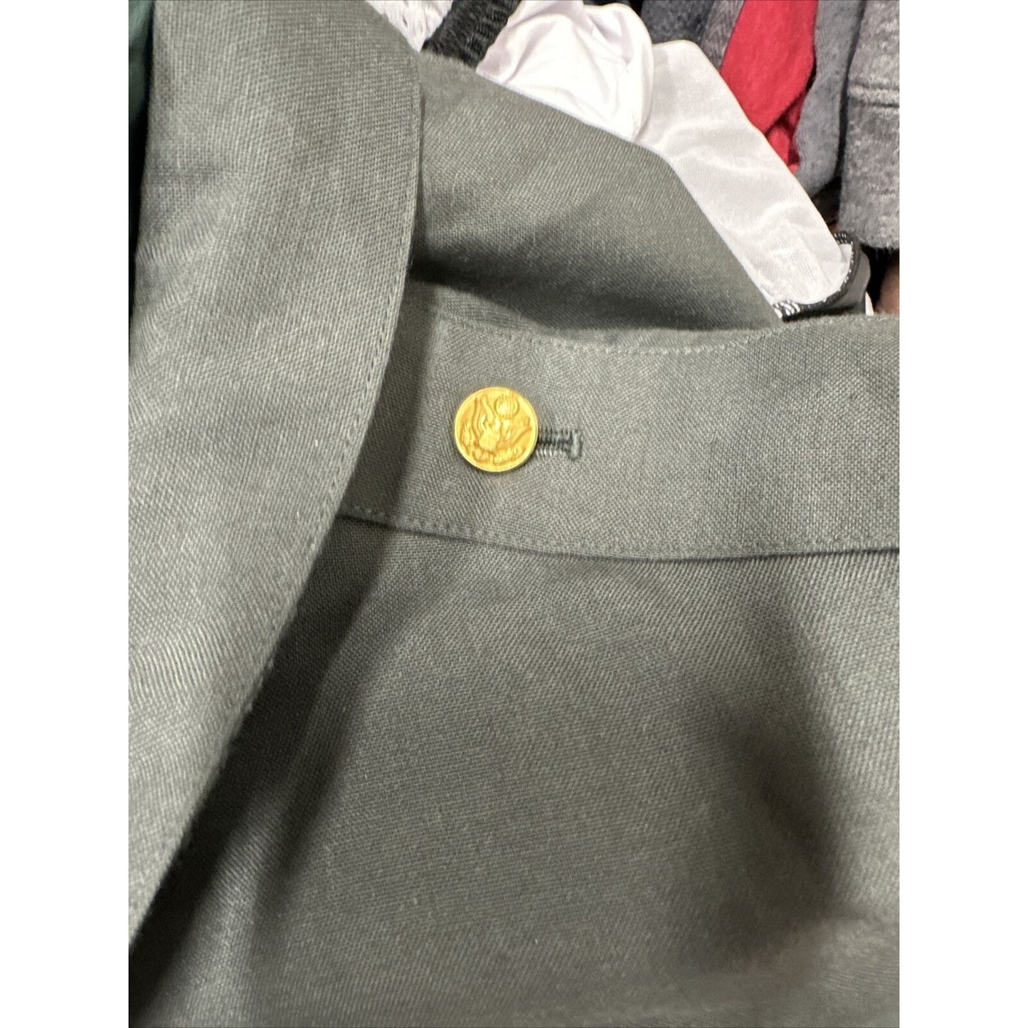 Men’s US Army Coat Jacket Uniform Top Service Dress Green 37R