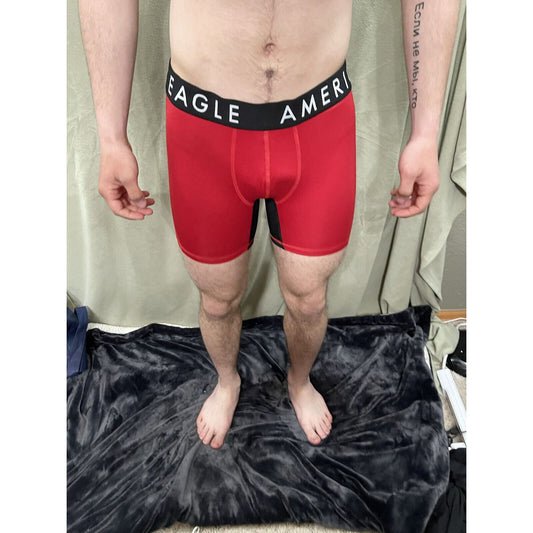 Men’s Red American Eagle Flex Mesh Compression Shorts Medium New