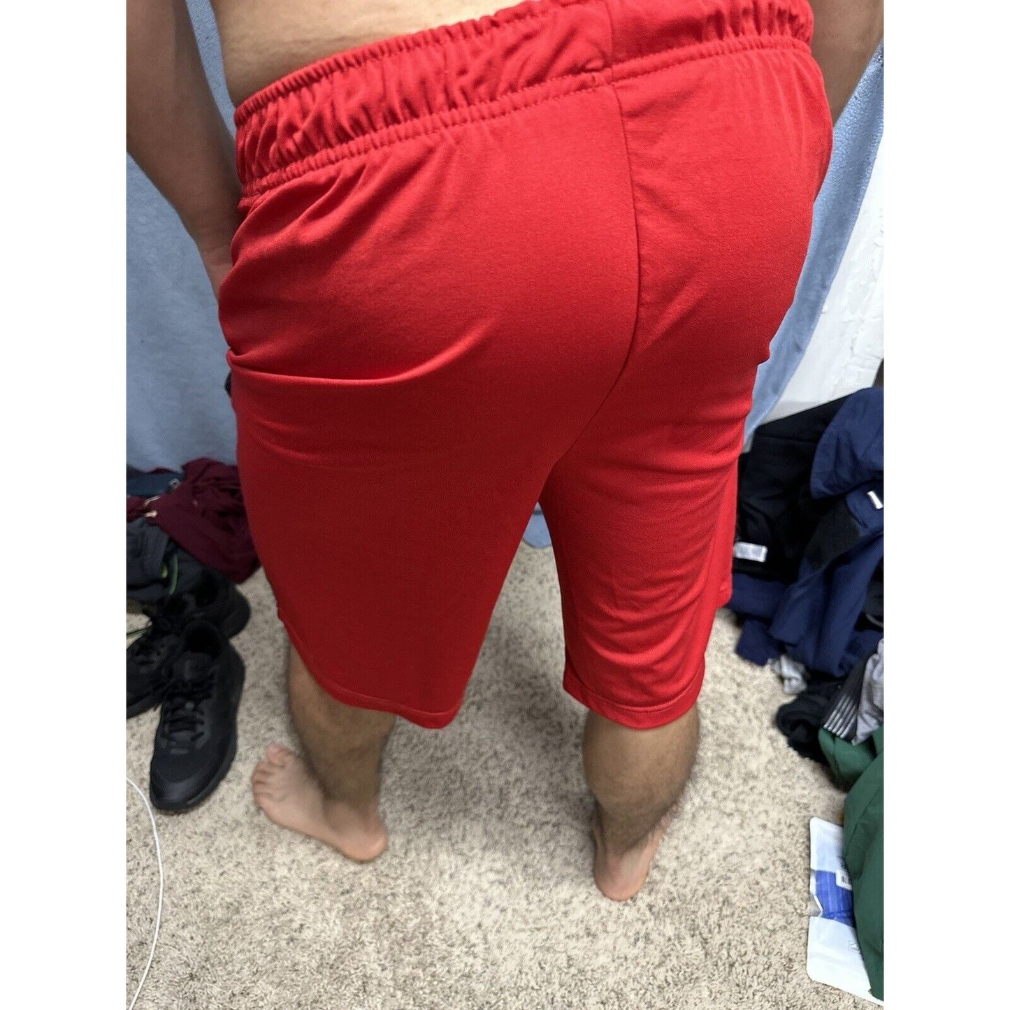 Men’s Red Champion Performance Shorts With Pockets No String