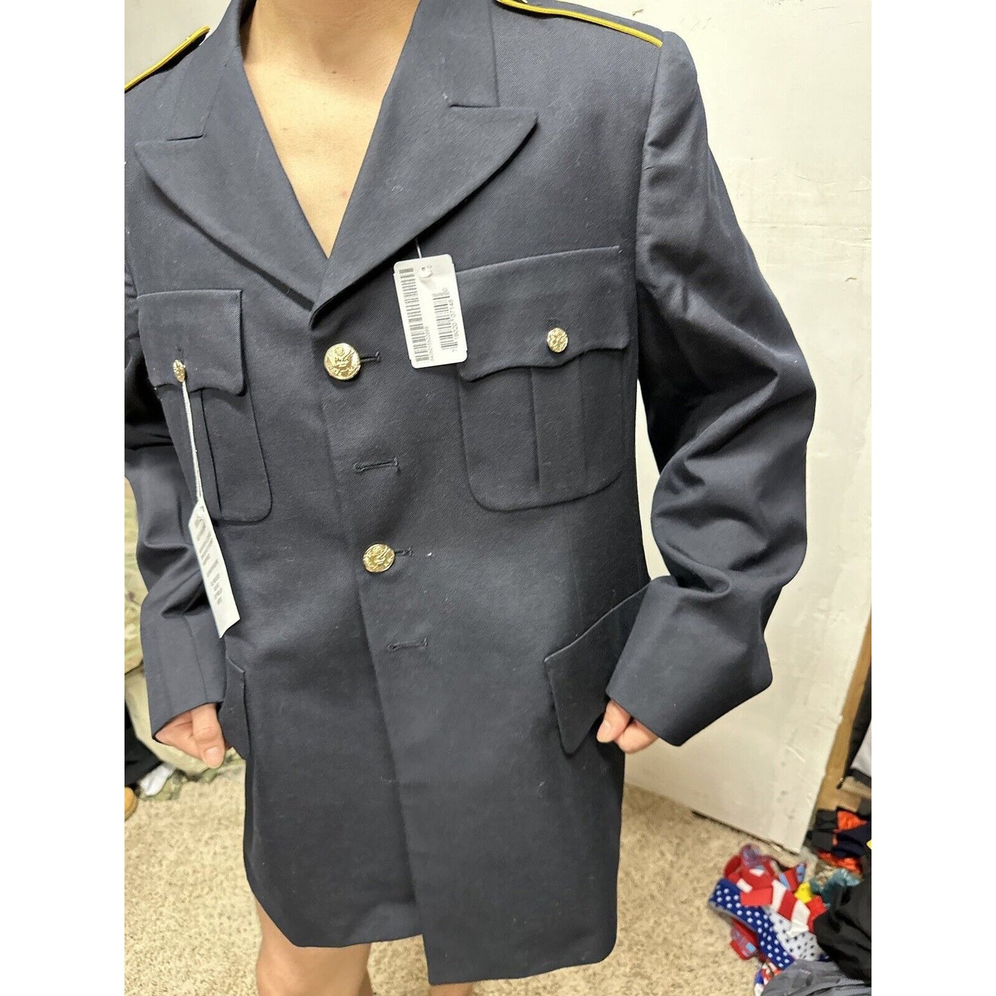 Men’s Army Coat Poly Wool Army Blue 450 42RC DSCP Dress Coat Uniform