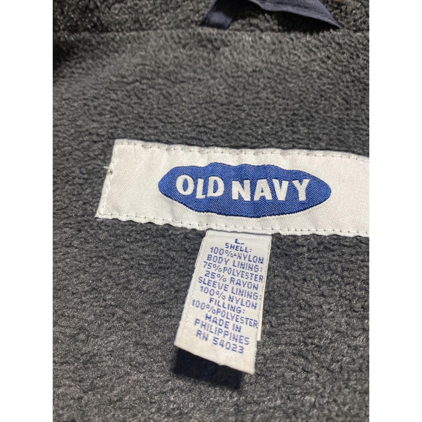 Old Navy Men’s Large Navy Blue Full-zip Varsity Jacket