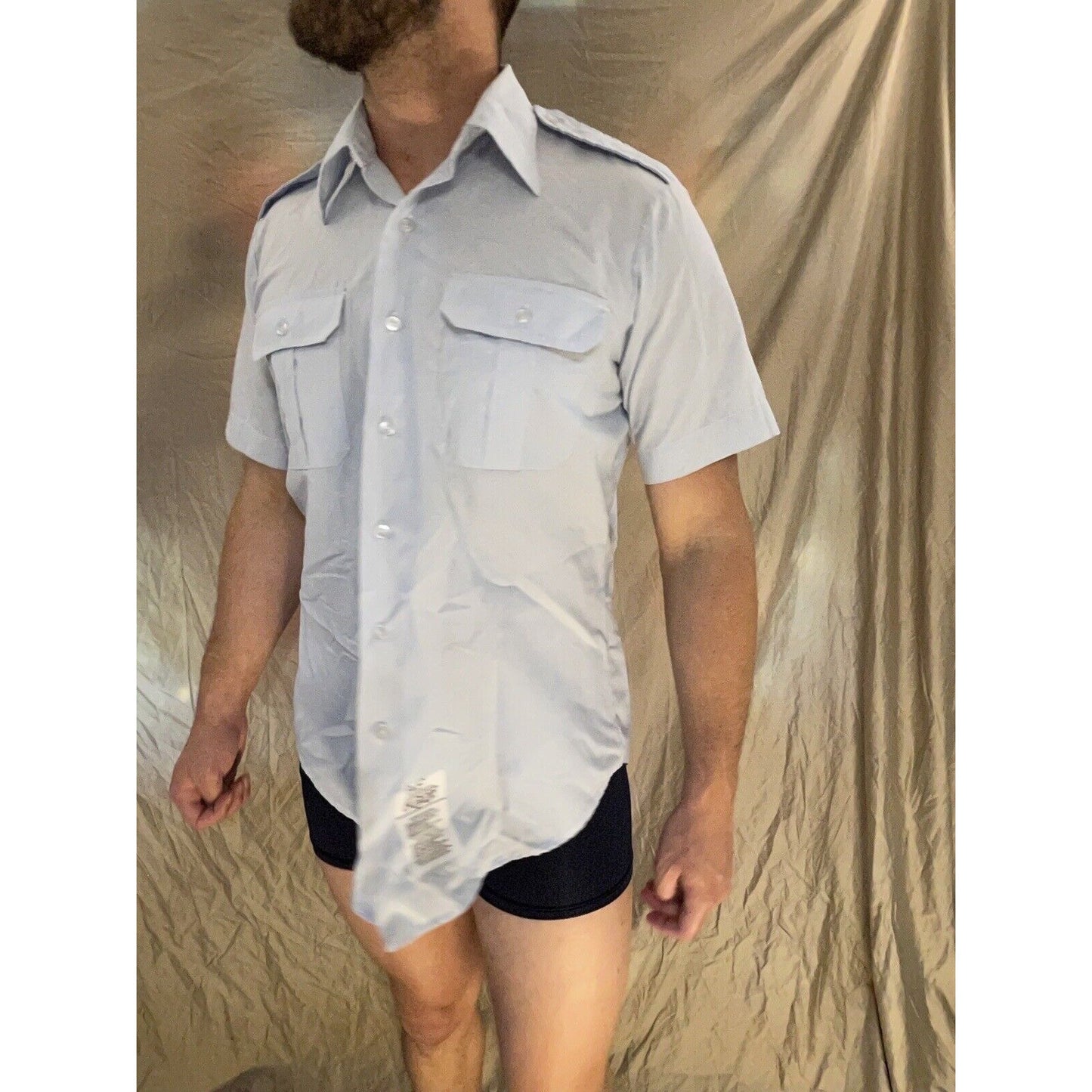 Men’s Service Dress Uniform USAF USSF Coast Guard Blues Shirt Short Sleeve Sz 15