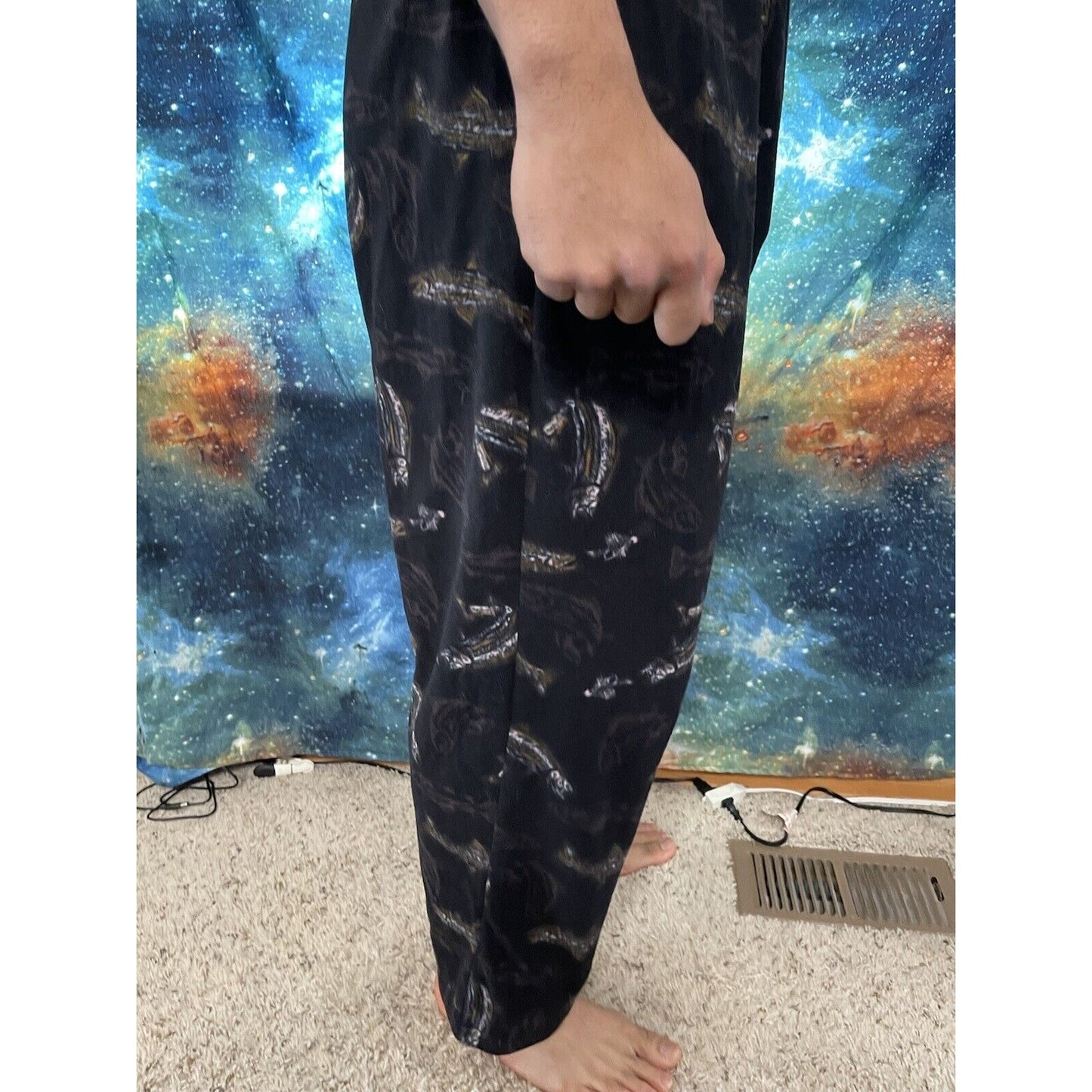 Men’s Fish Black Croft and Barrow Sleep wear pants large