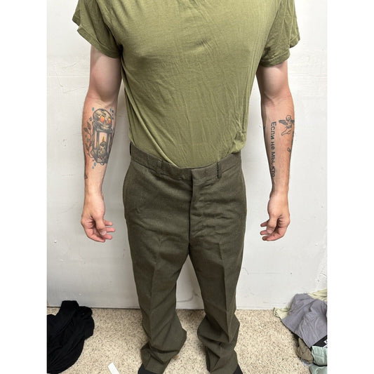 Men’s Usmc Marines Green Size 35L Wool Uniform Pants  Only