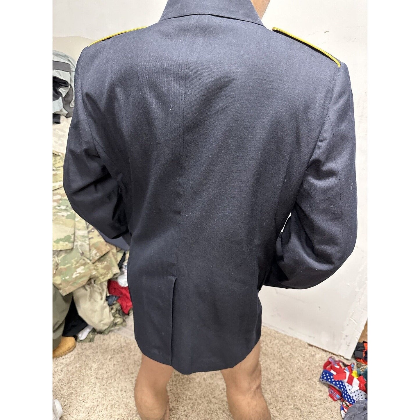 Men’s Army Coat Poly Wool Army Blue 450 42RC DSCP Dress Coat Uniform