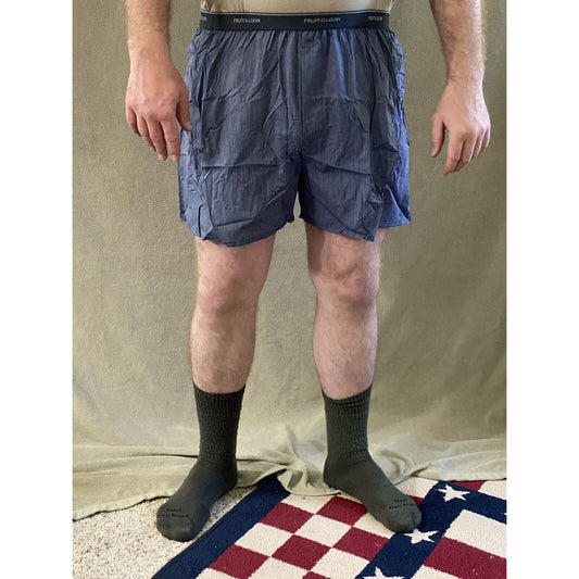 Fruit Of The Loom Men’s XL Slate Blue Cotton-blend Boxer Shorts New