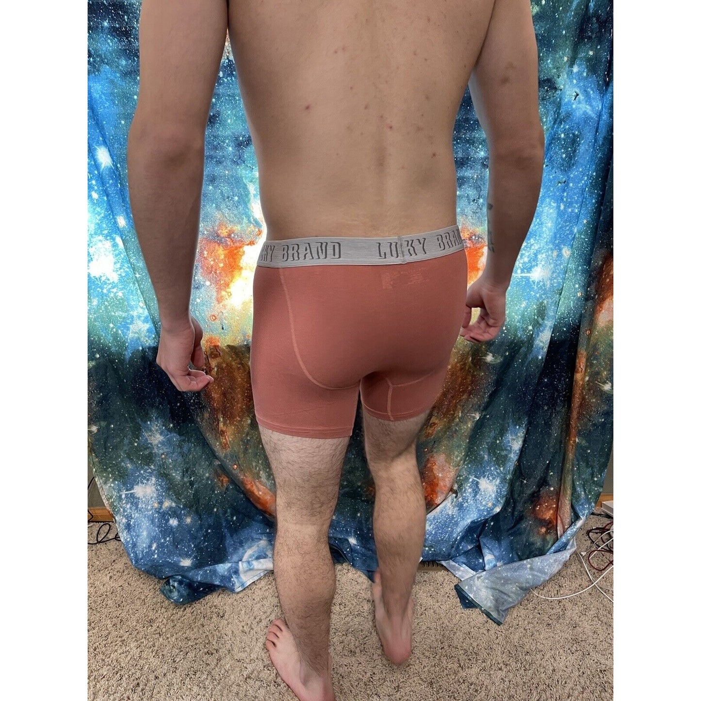 Men's Lucky brand mauve color medium boxer briefs