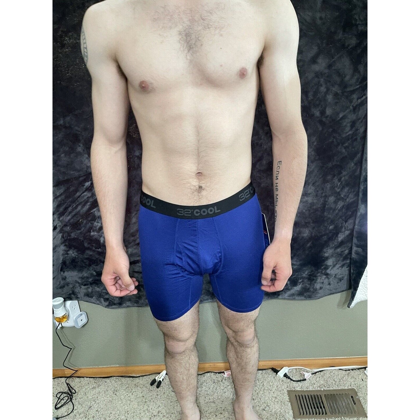 Men’s Medium 32 Degree Cool Blue Boxer Briefs New