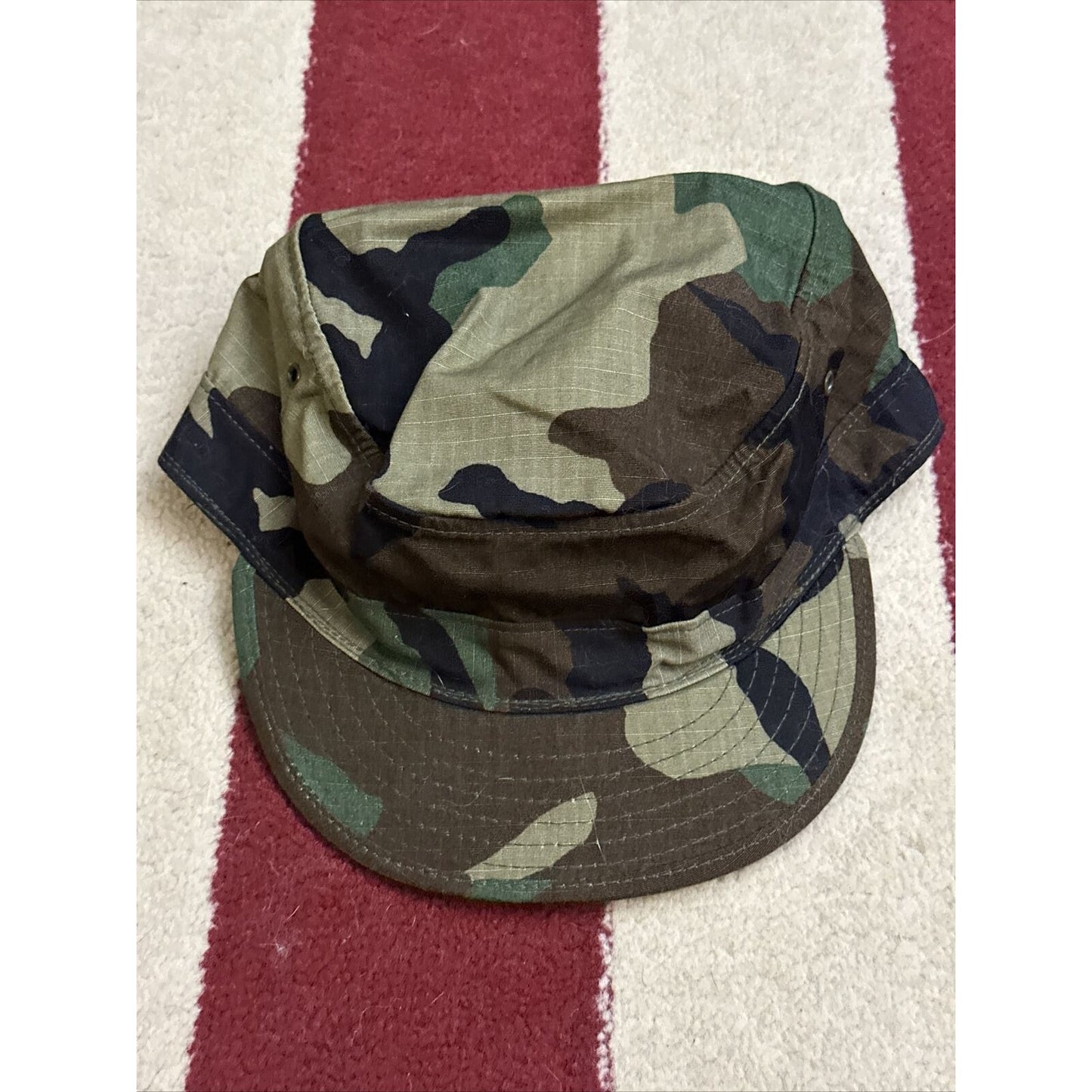 military cap hat cover BDU battle dress uniform camo 7 1/2