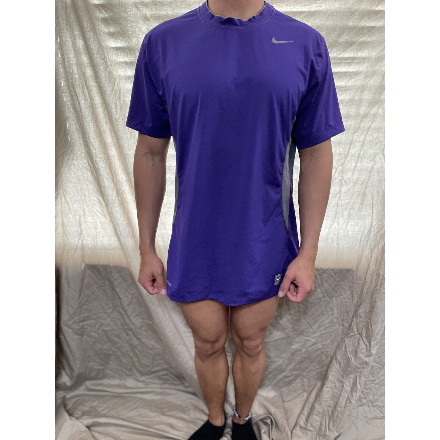 men's purple nike pro fitter athletic t-shirt XL