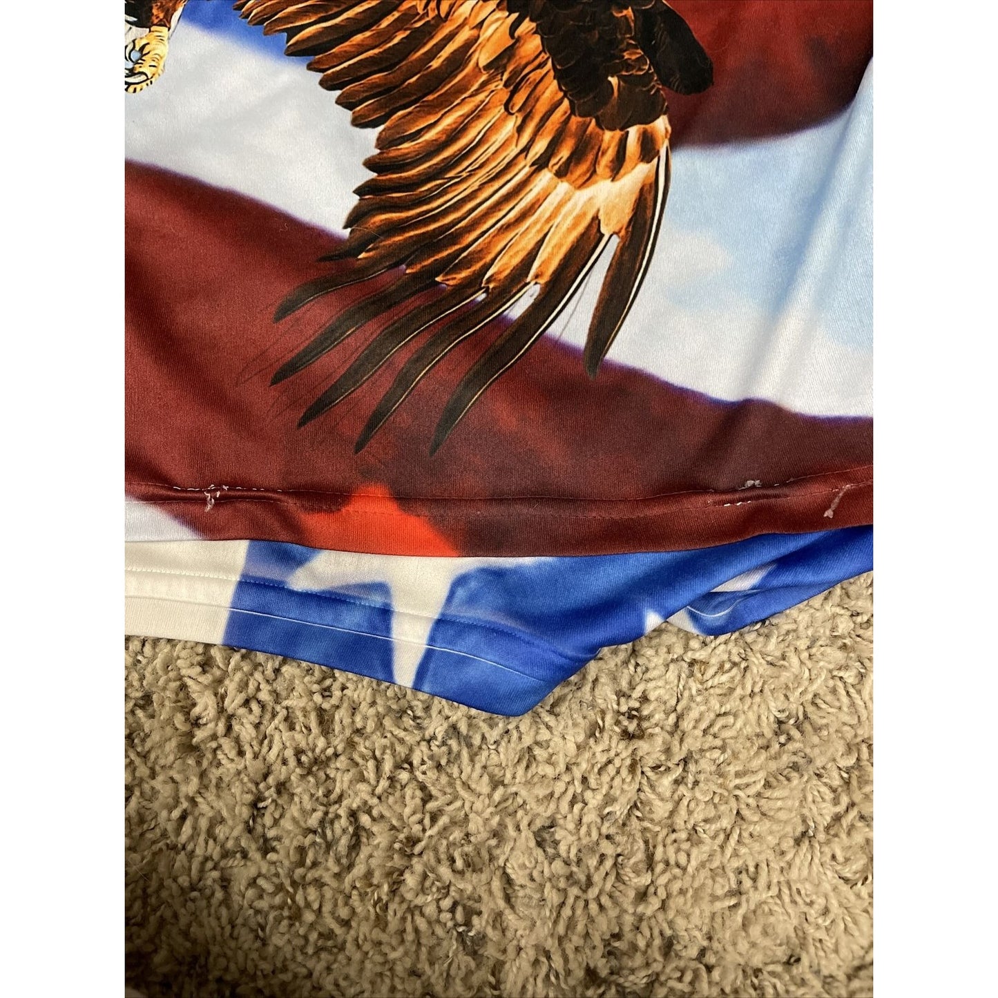 Bald Eagle Cotton Traders Sport Large Patriotic USA Shirt