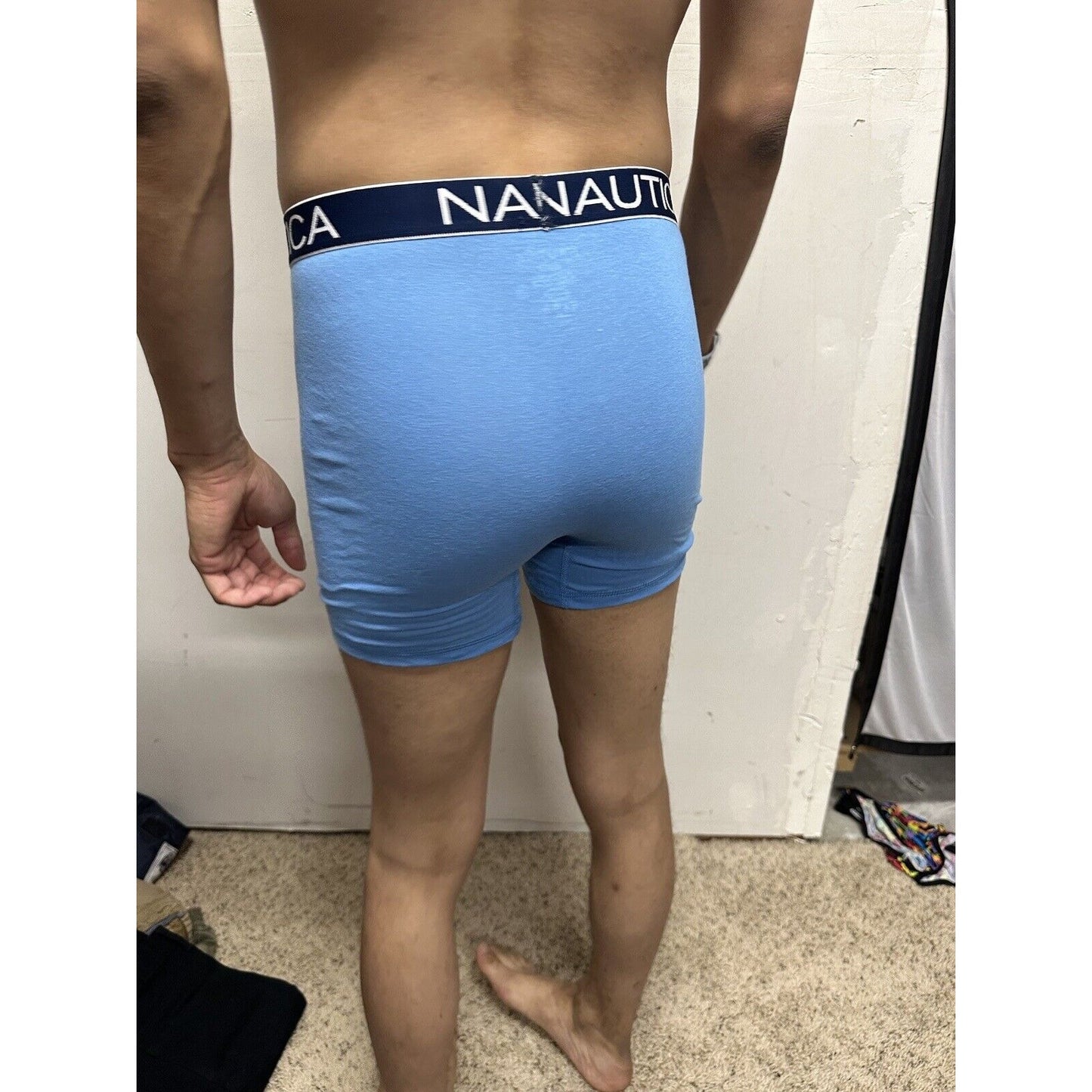 Men’s Nautica Light Blue Boxer Briefs Medium