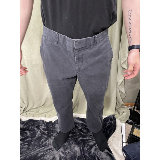 Express Producer Mens Dress Pants Size 34x30 Gray Cotton