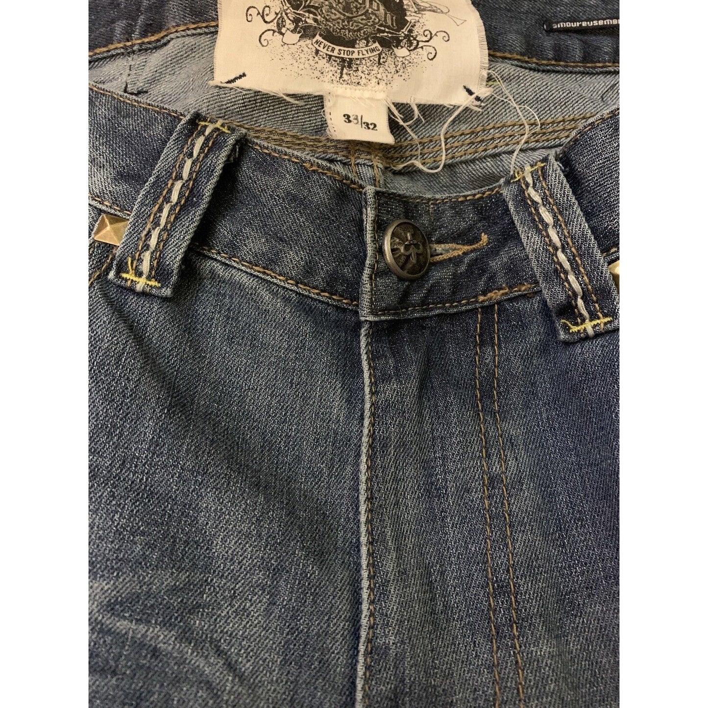 New London Men’s Blue Jeans 33x32 By Anthony Frym