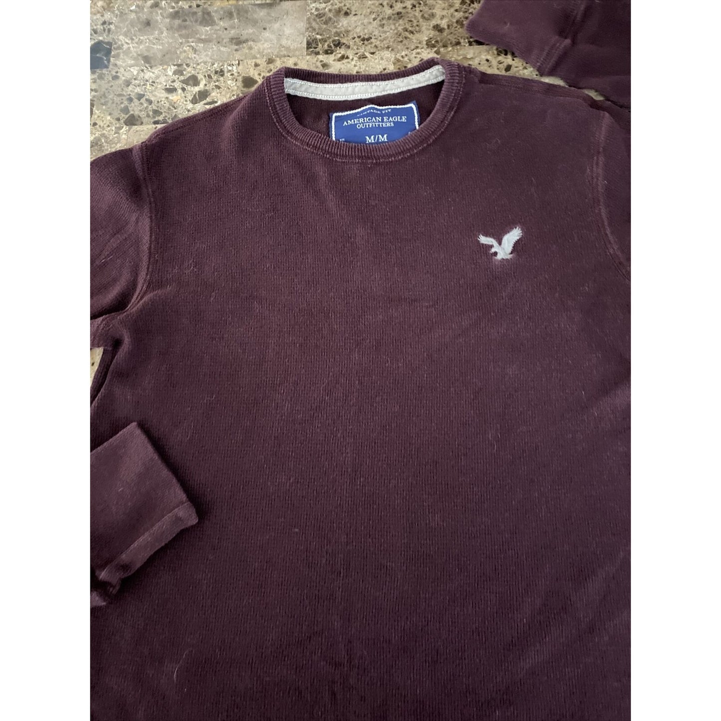 American Eagle Outfitters Men’s Medium Plum Vintage Fit Cotton Pullover Sweater