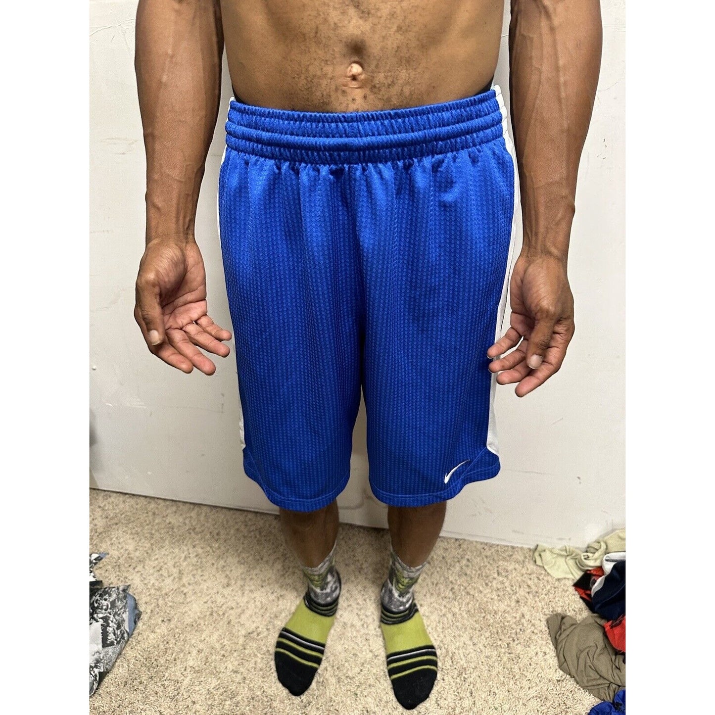 Men’s Blue Nike With Pockets Small Athletic Shorts