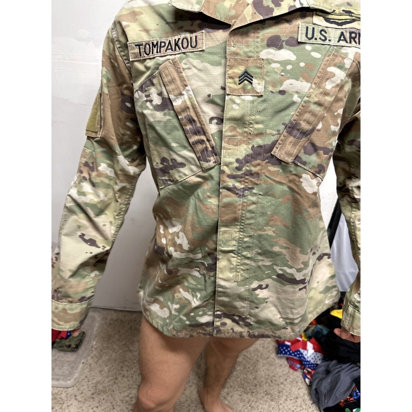 Men’s Ocp Top Medium Long Army Blouse Air Force With Patches