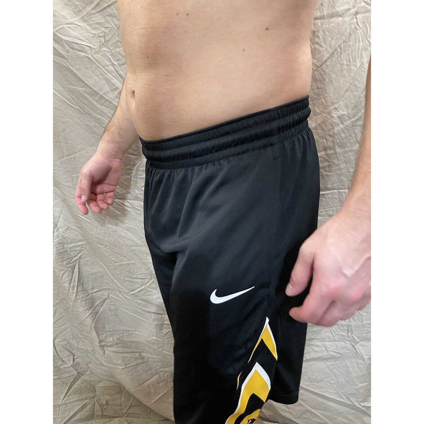 men's black nike dri-fit medium iowa shorts