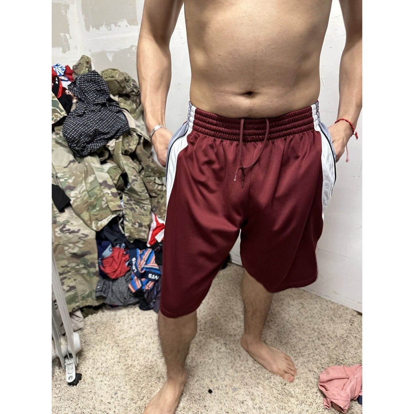 Men’s Maroon Simply For Sports Medium Athletic Shorts With Pockets