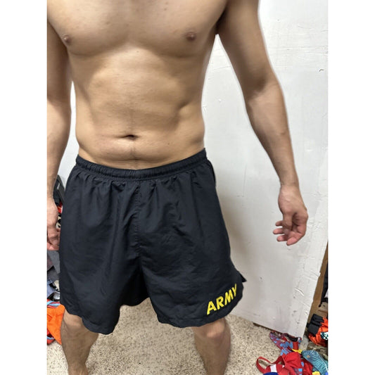 Men’s Us Army Pt Workout Uniform Black Shorts Medium
