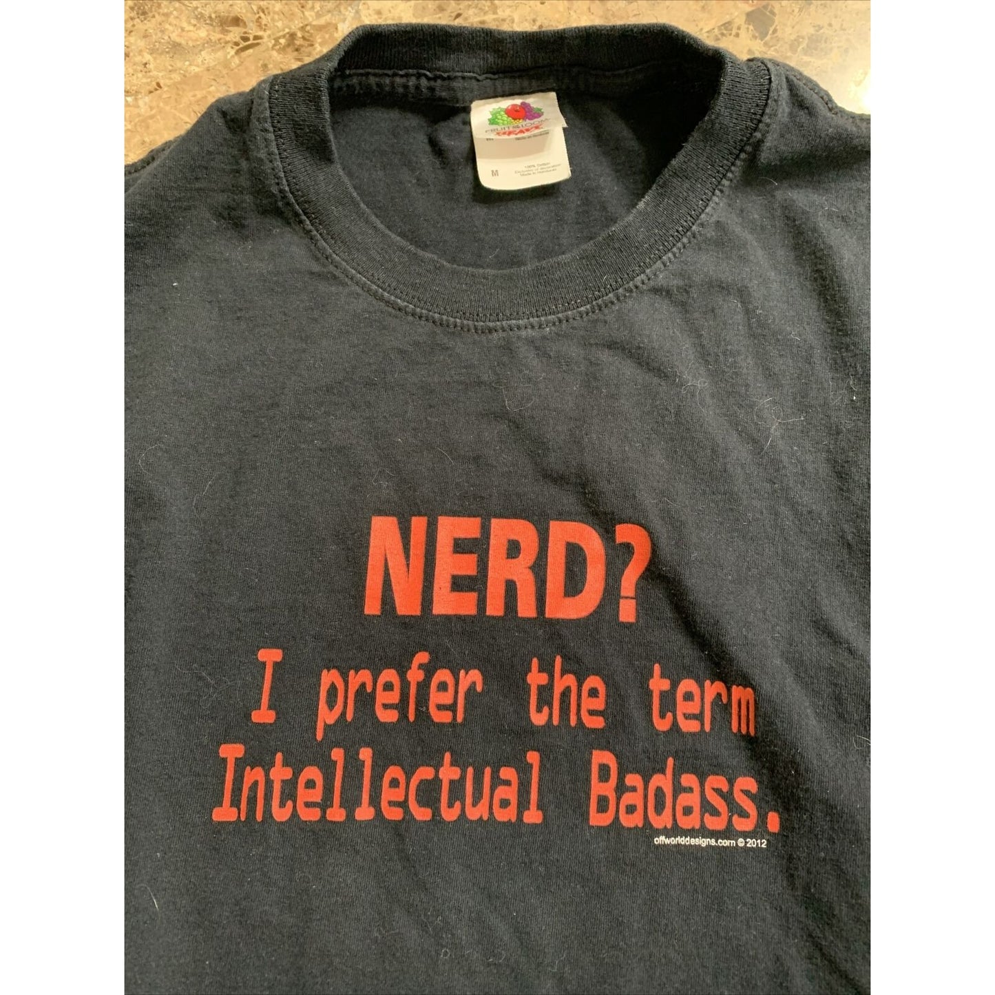 Fruit Of The Loom Medium Black Shirt Nerd? I Prefer The Term Intellectual Badass