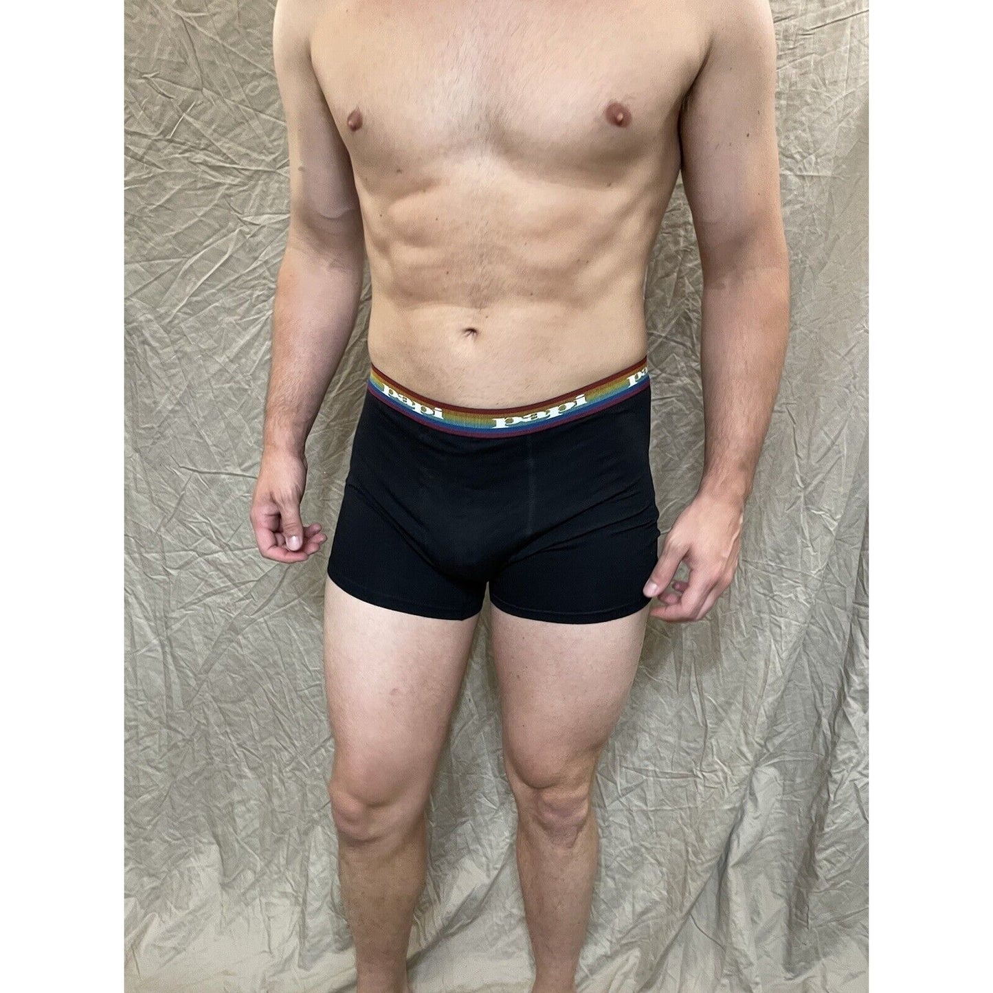 men's papi rainbow pride Black compression boxer briefs Extra large