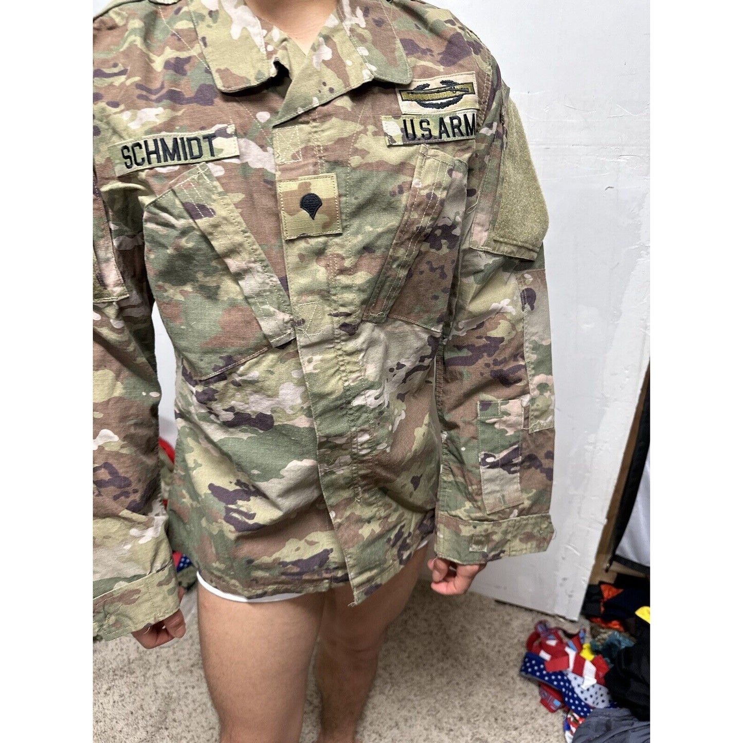 Men’s Ocp Top Specialist Rank Medium Regular Flame Resistant Army Combat Blouse