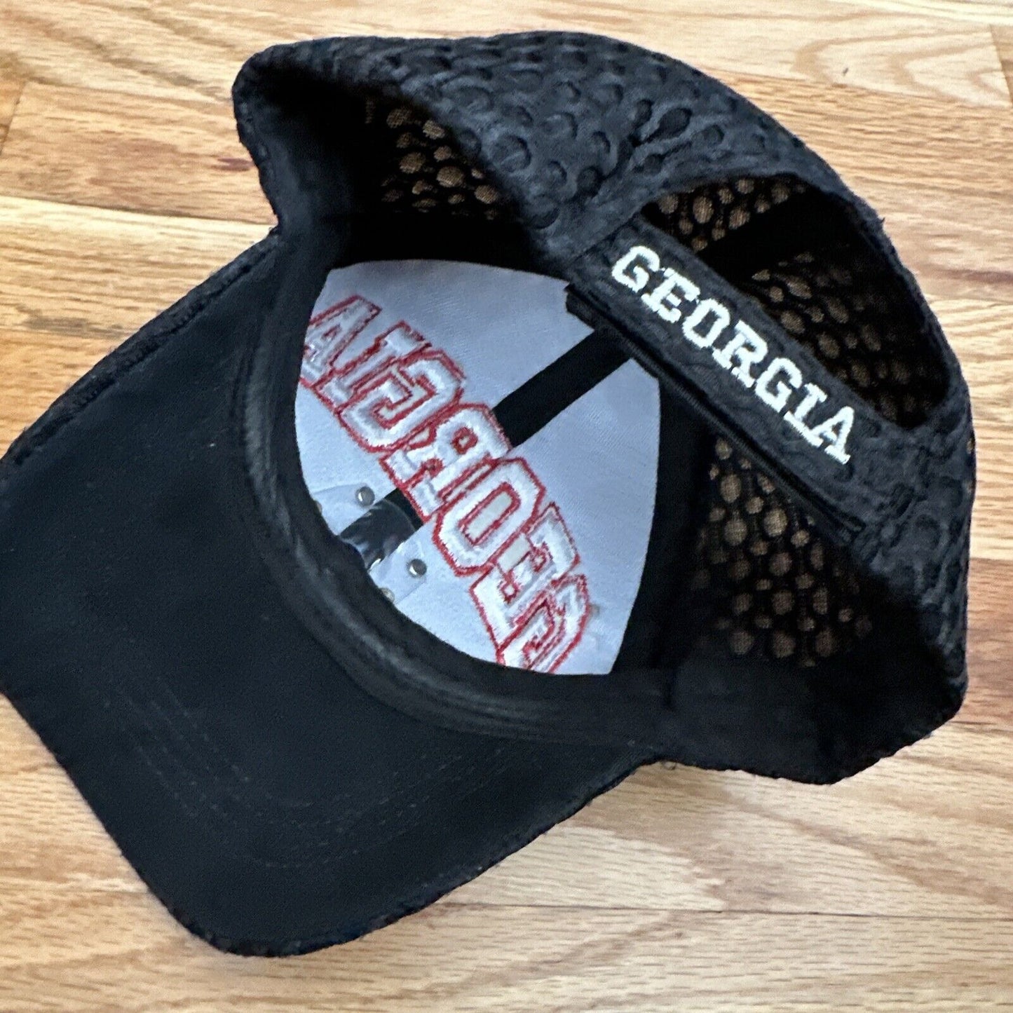 State of Georgia black baseball cap hat cap together