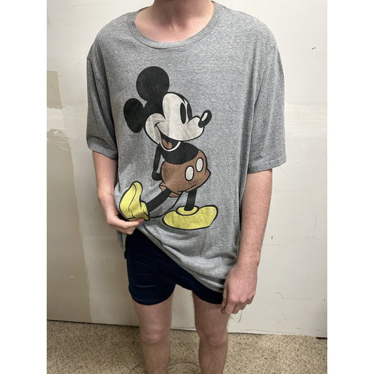 men’s 3XL disney gray short sleeve tshirt mickey mouse