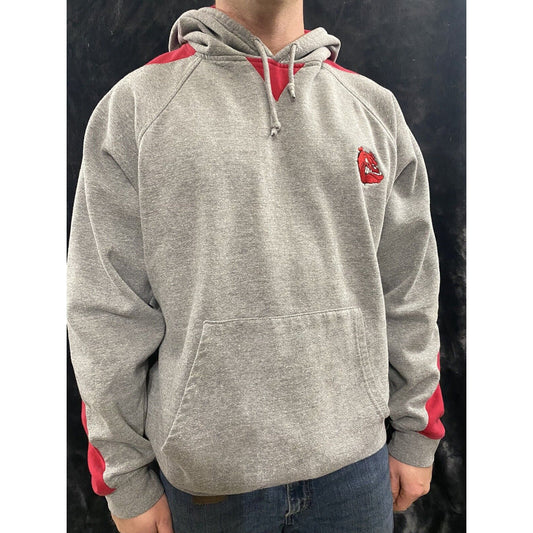 BRIGHTON BULLDOGS FOOTBALL Holloway Men’s XL Gray and Red Hoodie Sweater