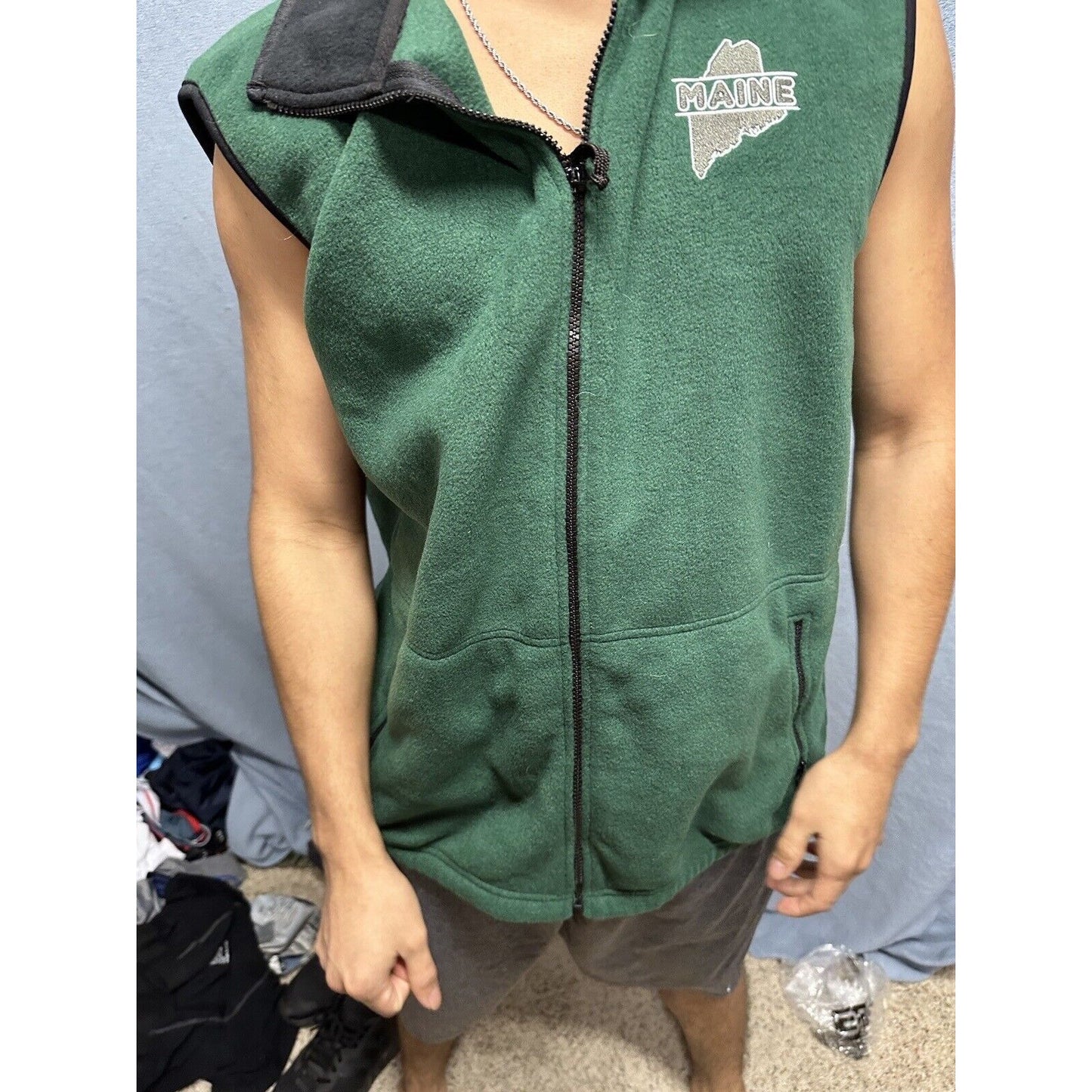 Men’s Green Colorado Timberline Full Zip Vest Medium Maine
