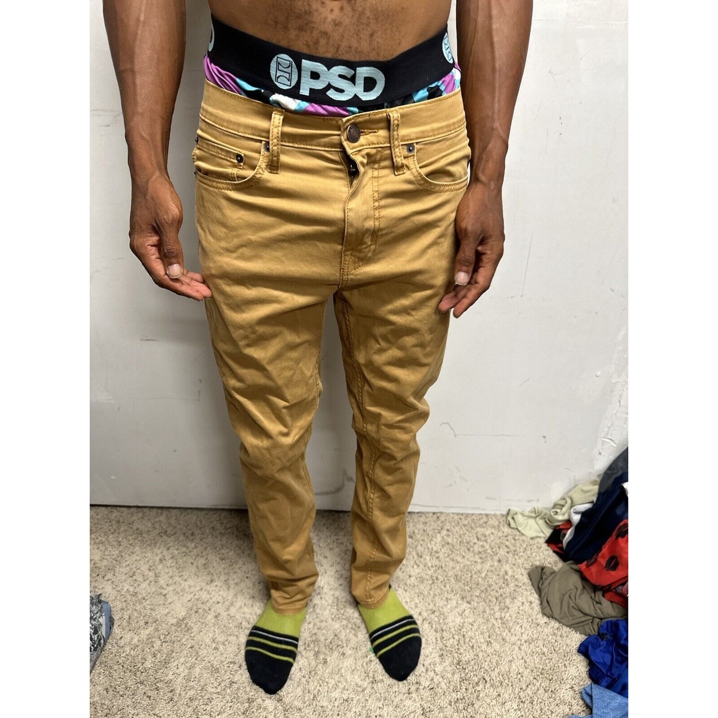 Men’s Goodfellow Total Flex Khaki Slim Straight 30 X 32 Pants