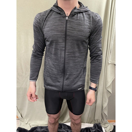Men’s Gray Medium Hind Running Jacket / Hoodie 5% Spandex